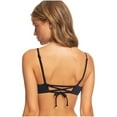 thumbnail image 2 of ROXY Women's Black Stretch Tie Lined Removable Cups Deep V Neck Adjustable Beach Classics Athletic Bikini M, 2 of 2