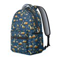 thumbnail image 2 of Excavator and Crane Blue Pattern Backpack for School, Cute School Bag with Adjustable Shoulder Straps and Padded Back, 15.3"x11"x7.1", 2 of 5