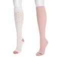 thumbnail image 3 of MUK LUKS Women's 2 Pair Pack Cotton Compression Knee High Socks, 3 of 6