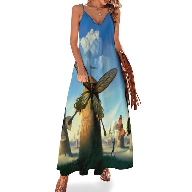 Vestido sin mangas Salvador Dali Vestido de verano mujer Vestido de noche Ropa de mujer Mono de verano para mujer