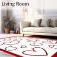 thumbnail image 2 of ODIKA 2'x3' Machine Washable Non-Slip Area Rug, Cupid Pedestal Drape Charming Affection Display High Traffic Rug, Red, 741014, 2 of 7