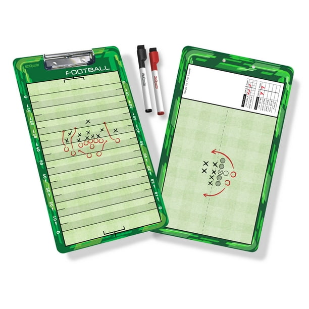 GoSports Football Coaches Boards 2 Sided Premium Dry Erase Clipboards