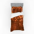 thumbnail image 1 of Ambesonne Abstract Bedding Set 3 Pcs, Vivid Dots Mosaic, Twin XL, Dark Orange Orange, 1 of 3