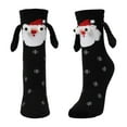 thumbnail image 2 of Avrnliq Magnetic Holding Hands Christmas Socks - Unisex Black Santa Socks with Googly Eyes, Nylon-Spandex, One Size, Novelty Holiday Gift & Photo Prop,Size Free Size, 2 of 6