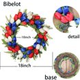 thumbnail image 5 of Idyllic 18 Inch Tulip Wreath For Patriotic Independence Day And Jul 4th Home Decorations, Red White Blue Artificial Flower Wreath, 5 of 7