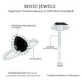 thumbnail image 5 of Rosec Jewels Black Onyx Teardrop Ring for Women with Diamond Halo (5X7 MM Pear Shape Onyx), 10K White Gold, US 4.50, 5 of 8