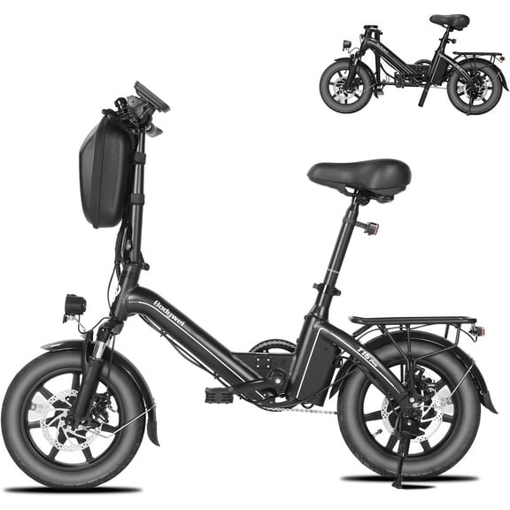 Electric Bike for Adults 750W Motor, 20 mph Folding Ebike, 14" Adult Electric Bicycles with Smart 15° Uphill, 36V 13Ah Battery, E Bikes for Adults and Teens