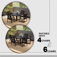 thumbnail image 5 of LeisureMod Chelsea 48" Round Black Aluminum Outdoor Patio Dining Table – Modern 4-Seater for Backyard or Deck, 5 of 8