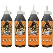 Gorilla Original Gorilla Glue, Waterproof Polyurethane Glue, 18 ounce Bottle, Brown, Pack of 4