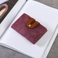 thumbnail image 4 of 1pc Women's Anti-Theft Compact Bi-fold Genuine Leather Wallet — Mini Zipper Coin Purse with ID/Card Slots, Slim & Compact.,Blue,Small, 4 of 6