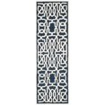 thumbnail image 2 of Safavieh Cambridge Collection CAM570M Handmade Moroccan Geometric Navy and Ivory Premium Wool Area Rug (2' x 3'), 2 of 9