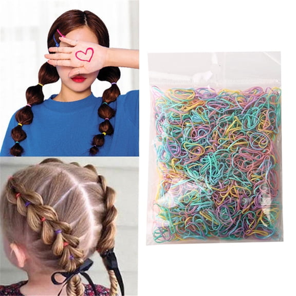 1000PCS Disposable Hair Ties for Girls Soft Elastic Ponytail Holders Kids Hair Bands Bulk Children Hair Accessories