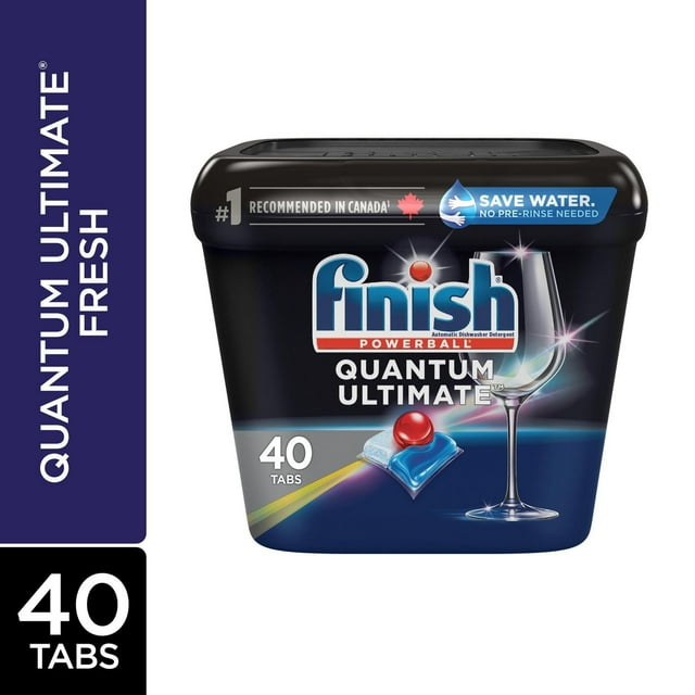 Finish Dishwasher Detergent Pods, Quantum Ultimate, Fresh, 40 Tabs