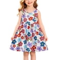 thumbnail image 4 of ATOGUTA Girls Dress Straps Party Dresses Cute Printed Sleeveless Beach Sundress, Size 1T-11, 4 of 6