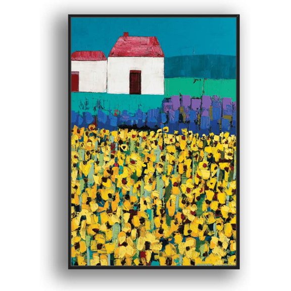 IDEA4WALL Framed Canvas Wall Art Minimalist Abstract Theme Painting Prints for Modern Home Decoration Ready to Hang