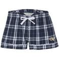 thumbnail image 2 of Women's Boxercraft Navy Georgia Tech Yellow Jackets Flannel Shorts, 2 of 3