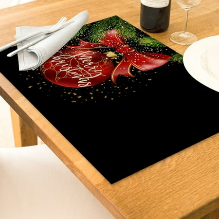 

Christmas Table Placemats Christmas Rustic Vintage Washable Table Mats