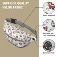thumbnail image 5 of Fanny Pack White Christmas Santa Pattern Waist Pack Bag,Running Cross Bag,Waterproof Large Fanny Packs for Women Men for Travel Running Hiking Cycling, 5 of 6