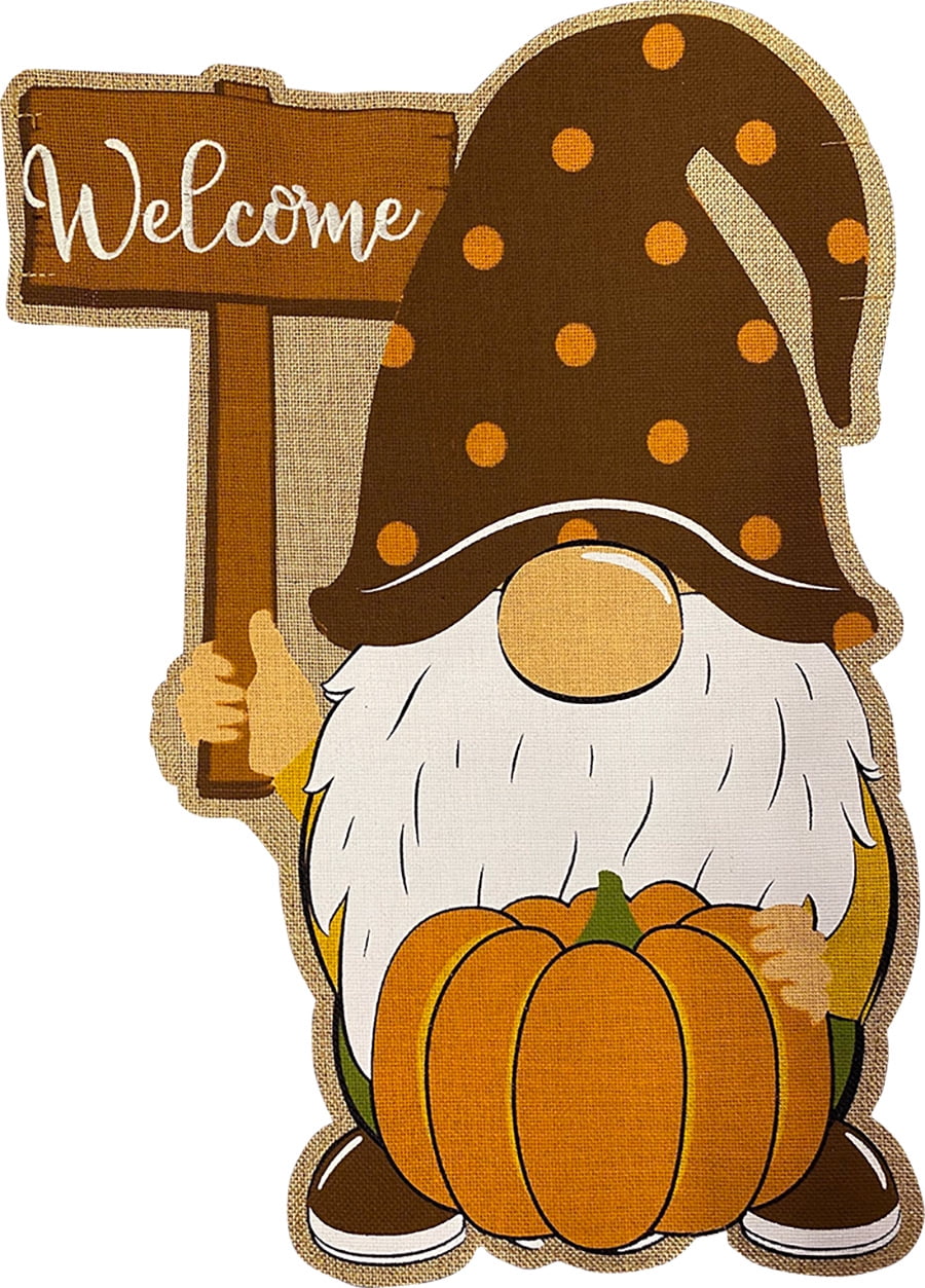 Welcome Fall Pumpkins 13B3463 Evergreen Burlap HOUSE Flag 28” x 44”