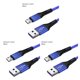 thumbnail image 1 of Moyic Cable de teléfono Cable USB de nailon Reemplazo de línea de datos de carga rápida para Android Micro USB, azul, 1 m Type1 NO1, 1 of 6