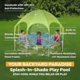 thumbnail image 3 of H2OGO! Kids Splash-in-Shade Round Above Ground Pool with Canopy Sunshade, Green, 3 of 12