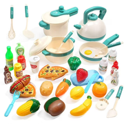 JoyStone 40PCS Kids Kitchen Pretend Play Toys, Cooking Set with Pots and Pans Cookware Cutting Play… — $21.98 (45% off)