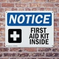 thumbnail image 4 of (2 Pack) First Aid Kit Inside OSHA Notice Sign 18 Inch X 12 Inch Plastic Sign, Weather Resistant, UV Protected for Workplace, Business, and Construction Site, Made in the USA, 4 of 8