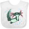 thumbnail image 3 of Inktastic Cute Axolotl Swimming with Bubbles Boys or Girls Baby Bib, 3 of 4