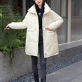 thumbnail image 5 of Vedolay Warm Winter Coats for Women Solid Outdoor Windproof Raincoat Hooded Rain Waterproof Jacket White,XL, 5 of 5