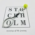 thumbnail image 2 of 2 Pieces Mini Tennis Racket Keychain Key Ring, Fashionable Alloy Tennis Ball Split Ring Keychain for Sport Lovers Team, 2 of 8