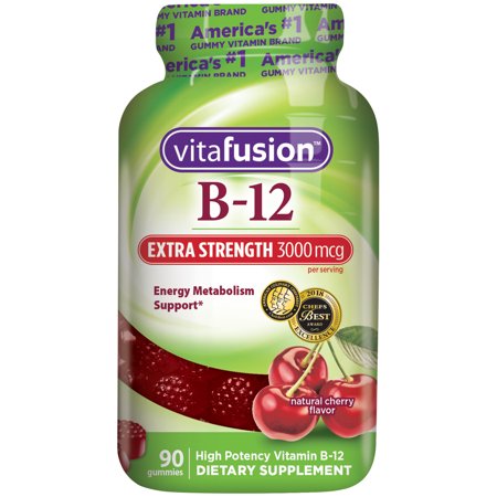 Vitafusion Extra Strength Vitamin B12 Gummies, 90 Count (Packaging May Vary)