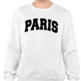 thumbnail image 2 of Paris College Style Sweatshirt Unisex Large White, 2 of 5