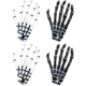 thumbnail image 1 of (4 piezas) pinzas para el cabello de Halloween con garras de calavera, accesorios de peinado femenino para niñas Adepaton CPB-CJZ51-4, 1 of 5