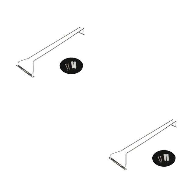 Injueey Sola debajo del gabinete Stemware Rack Barra de cocina Alambre de acero inoxidable Soporte para colgar copas de vino 27cm 2piezas