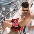 thumbnail image 2 of luoweisi Men's Beach Shorts Quick Dry Swim Trunks with Mesh Lining Roses L, 2 of 5