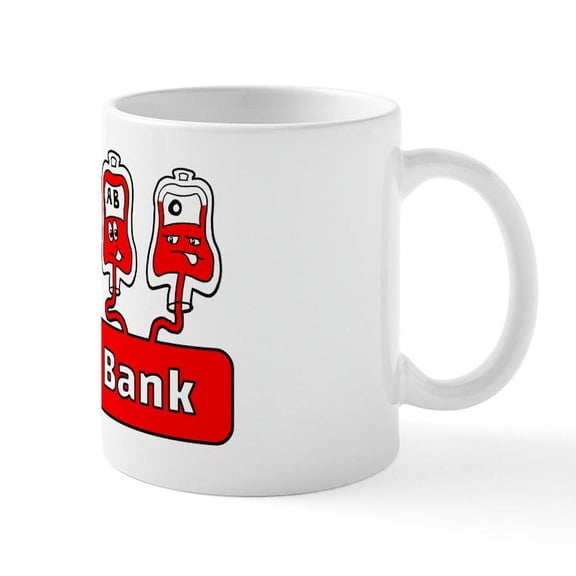 CafePress - Blood Bank Mug - 11 oz Ceramic Mug - Novelty Coffee Tea Cup