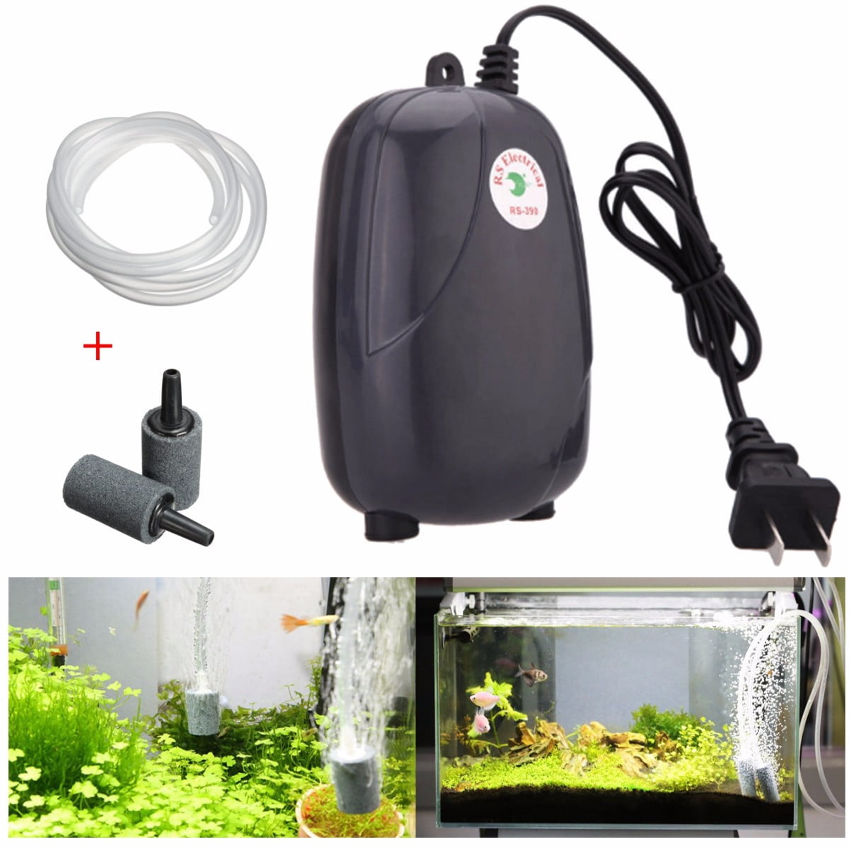 Air Bubble Stone Fish Tank Water Aerator Pump Fresh Oxygen Hydroponic Landscape 
