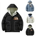 thumbnail image 5 of Odeerbi Kids Boys Girls Hooded Puffer Jacket Halloween Pumpkin Winter Coats Thermal Padded Coat Down Jacket Warm Clothes 5-16 Years Kids Long Sleeve Outerwear Heavy Coat Black, 5 of 5