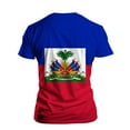 thumbnail image 7 of Rebaike Men's Haitian Flag Inspired Tee Shirt All Over Print Haiti T-Shirt, 7 of 7