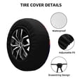 thumbnail image 4 of Balery Beach With Palm Treestire Cover Waterproof Dust-Proof, Universal Spare Wheel Tire Cover For Trailer, Rv, Suv Truck And Vehicle Camper Accessories-15 Inch, 4 of 9