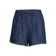 thumbnail image 2 of Time and Tru Women's Drawstring Waist Soft Shorts, 2 of 5