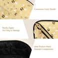 thumbnail image 5 of FORMRS Makeup Bag Travel Cosmetic Organizer for Women Fold Flat Zipper Pouch with Handle, Cute Bee Pattern, 5 of 8