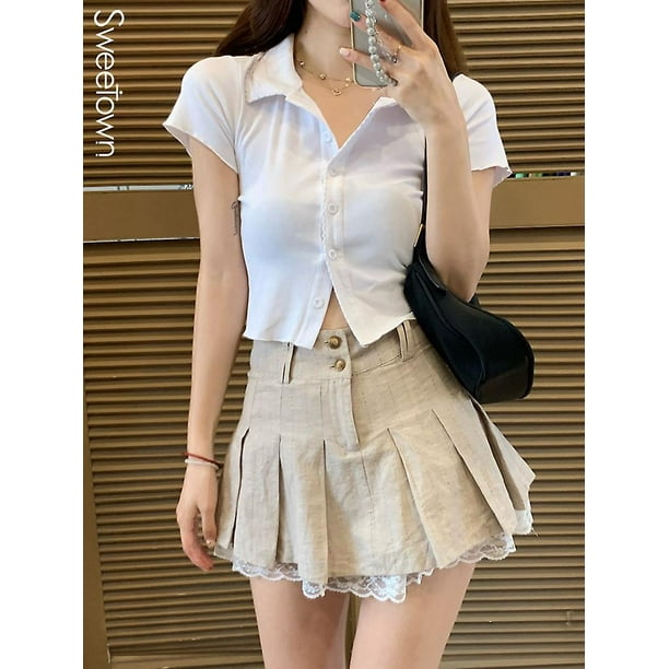 Khaki skirts cheap walmart