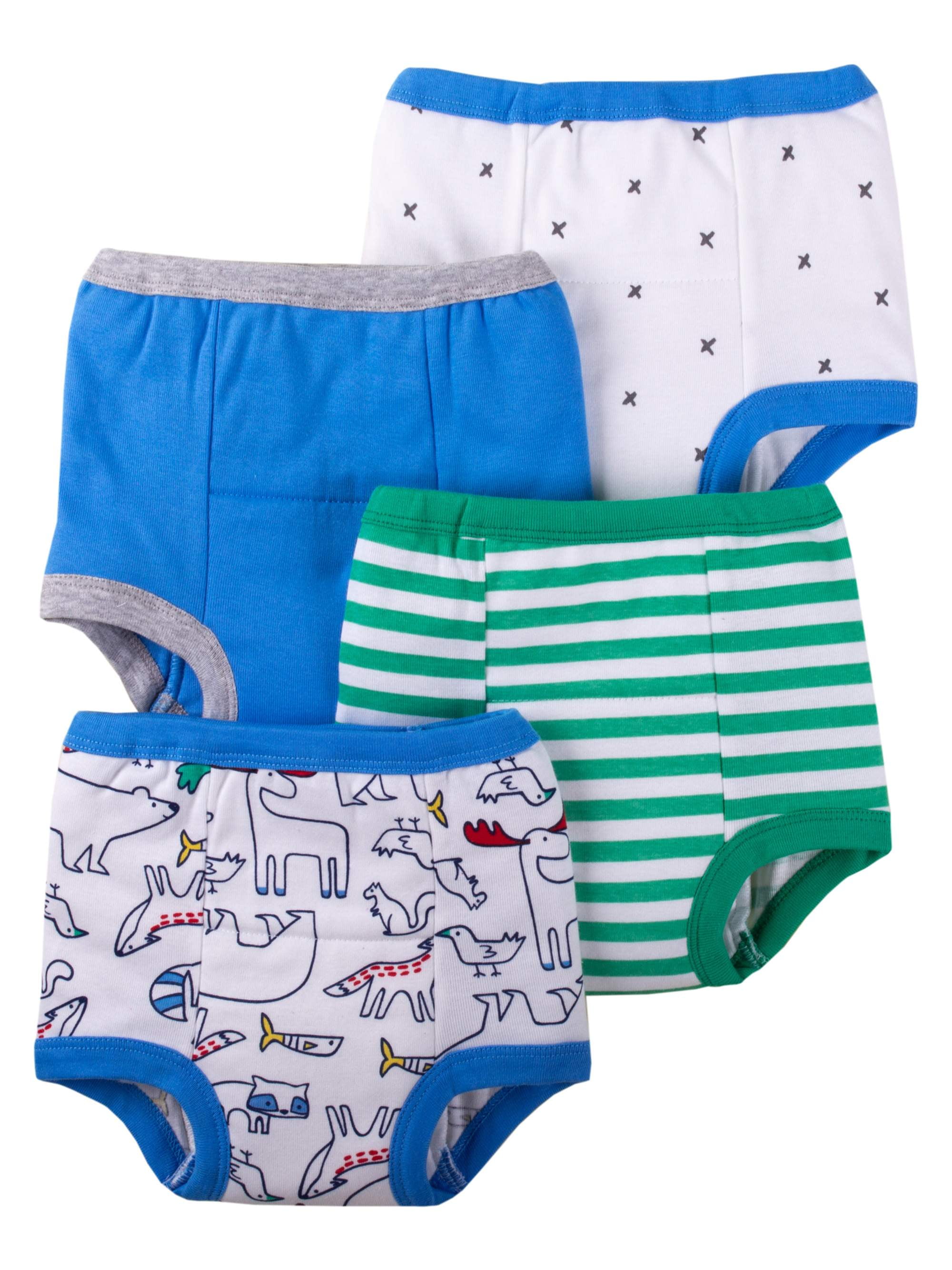 Lamaze Assorted Pattern Organic Cotton Training Pants, 4Pack (Toddler Boys)