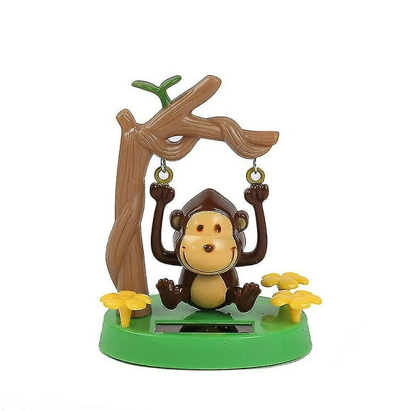 Solar Powered Dancing Animal Bobblehead Swing Monkey Swinging Animated Bobble Dancer Toy Car Decorations Ornament Toys Gifts-HAPDEN
