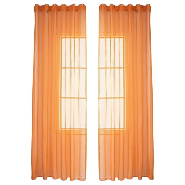 LCXmlly Rideau Occultant 2 Pcs Finition Soignée Gaze de Fenêtre Facile à Installer Grand Application Polyester Fin Décor de Fenêtre 1658