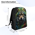 thumbnail image 4 of Fuzoiu Realistic Style Colorful Wolf Print Laptop Backpack,Work Business Backpacks, Large Capacity Nurse Bag College Bookbag for School, Waterproof Casual Daypack for Travel, 4 of 8