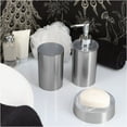 thumbnail image 4 of Evideco Brushed Aluminum Soap Dish Cup Dispenser Tray NOUMEA - Silver - 4.5" L x 4.5" W x 1.5"H, 4 of 5