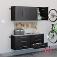 thumbnail image 5 of Prepac HangUps 3 Drawer Wooden Base Garage Storage Cabinet in Black, 5 of 12
