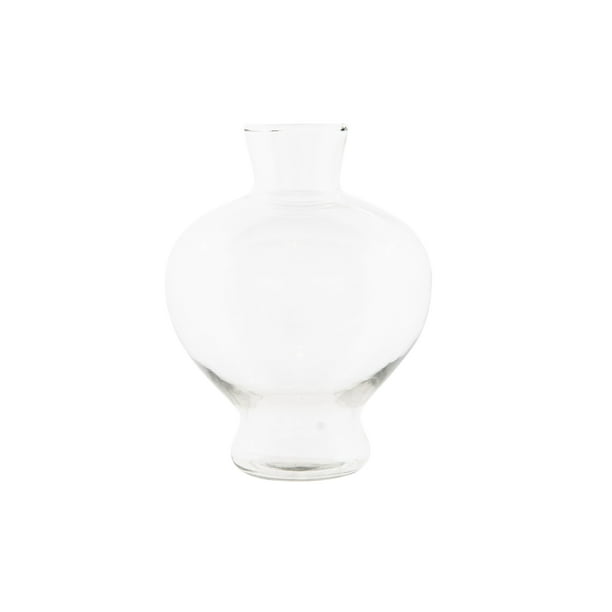 Creative CoOp Footed Small Clear Glass Vase